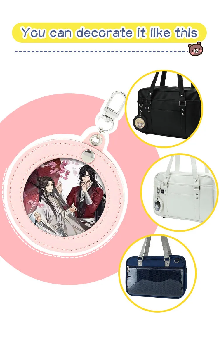 ITA Taschen-Dekorationsabzeichen Taschenzubehör 58mm Leder Transparentes Fenster Runder Abzeichenhalter Fan-Artikel Wasserdichtes Abzeichenetui – Detail 7