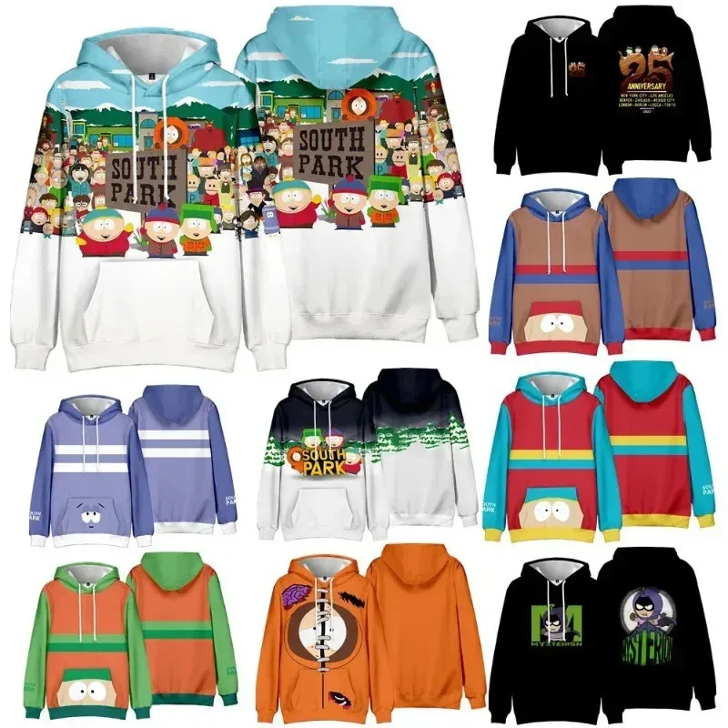 lHalloween Cosplayl South Cartoon Park Anime Felpe con stampa 3D Kenny Kyle Stan Moda Uomo Donna Felpa Costumi invernali Nascita