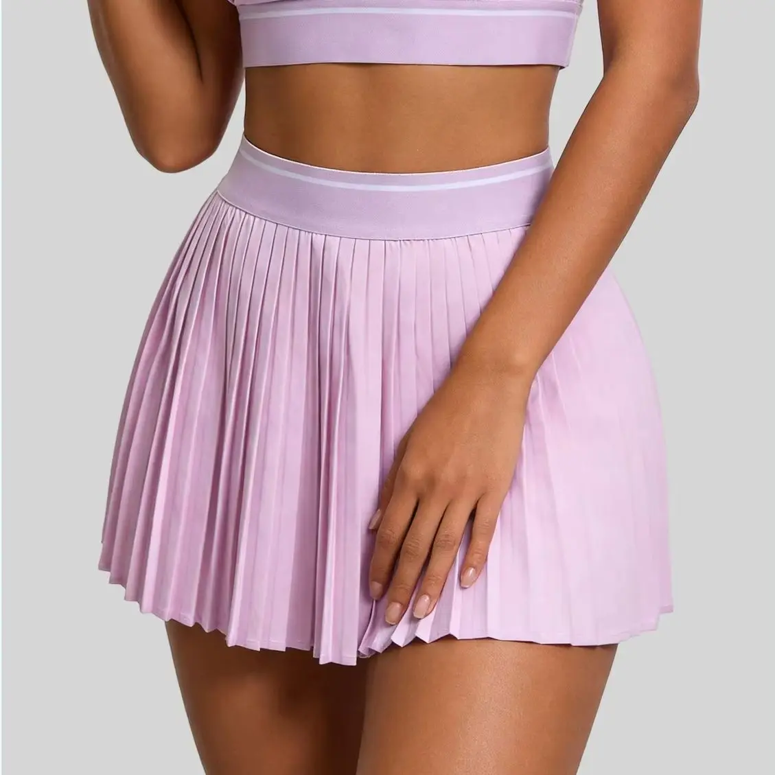 Women Pleated Tennis Skort High Waist Sports Skirt With Pocket Built-in Shorts Quick Dry Golf Running Fitness Athletic Skirts