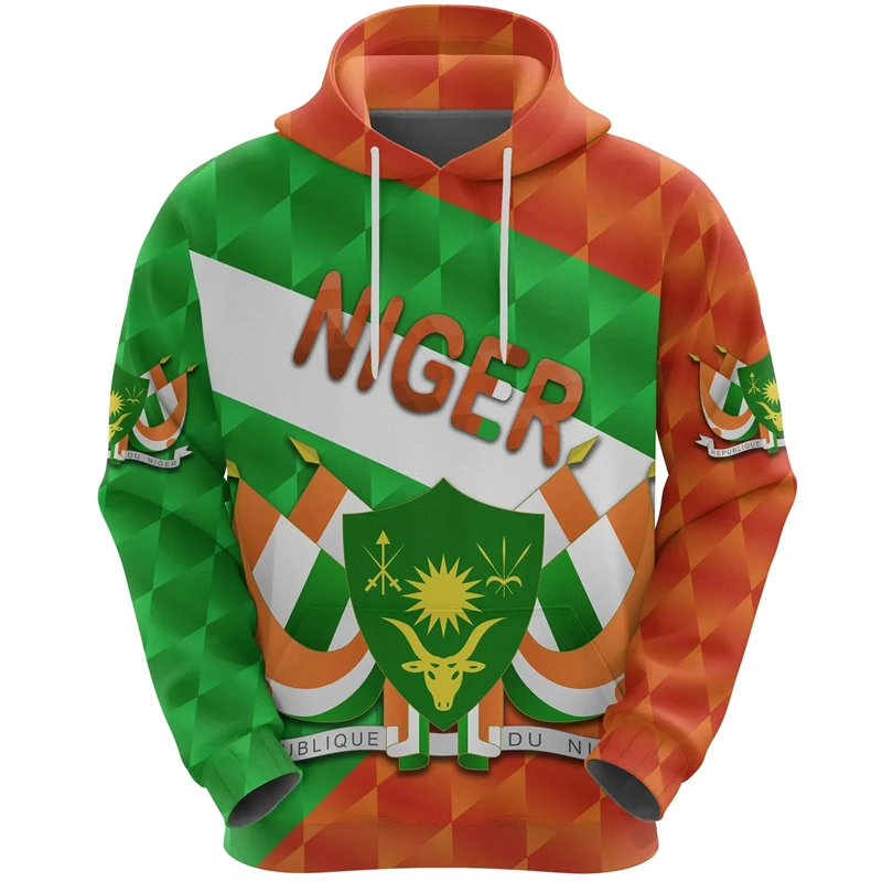 

Niger Flag Map 3D Print Hoodies For Men Clothes Africa Kids Tracksuit Coat Of Arms Graphic Sweatshirts National Emblem Male Tops