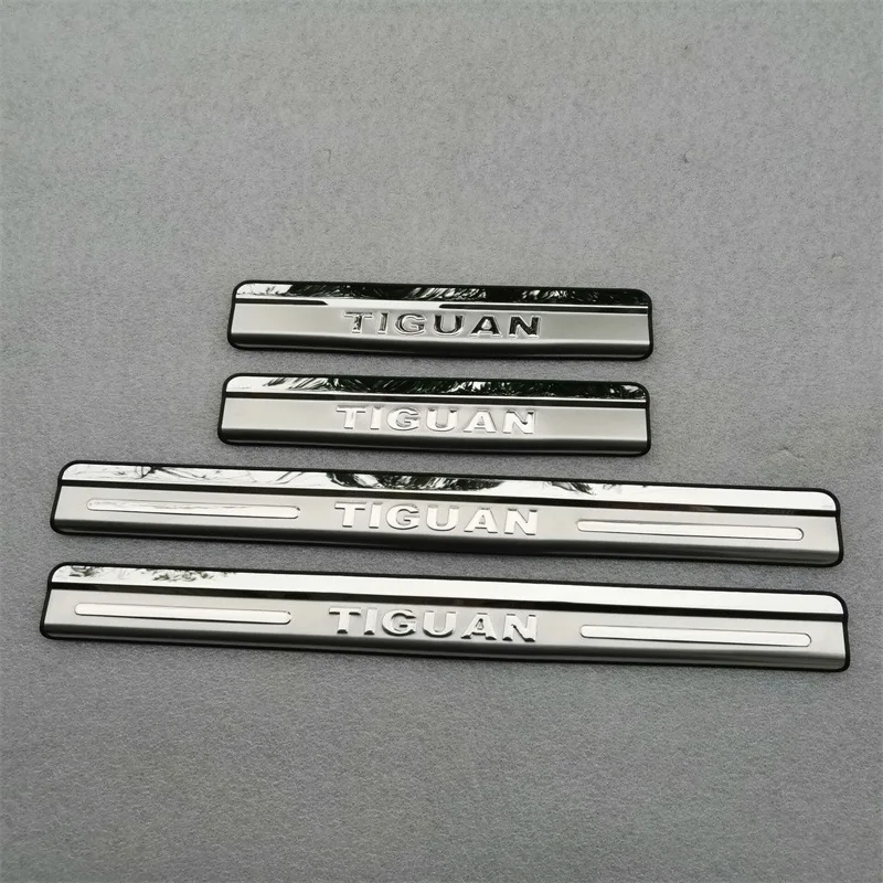 Stainless Steel Door Sill Scuff Plate Guard Sills Protector Trim For Tiguan 2010 2011 2012 2013 2014 2015 2016