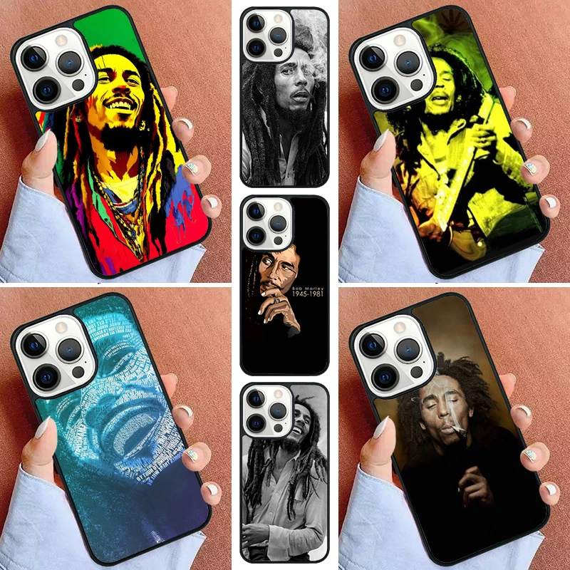 Bob Marley Singer Phone Case For iPhone 15 14 Pro 11 13 12 Mini X XR XS Max SE 2020 6s 7 8 Plus Cover Capa