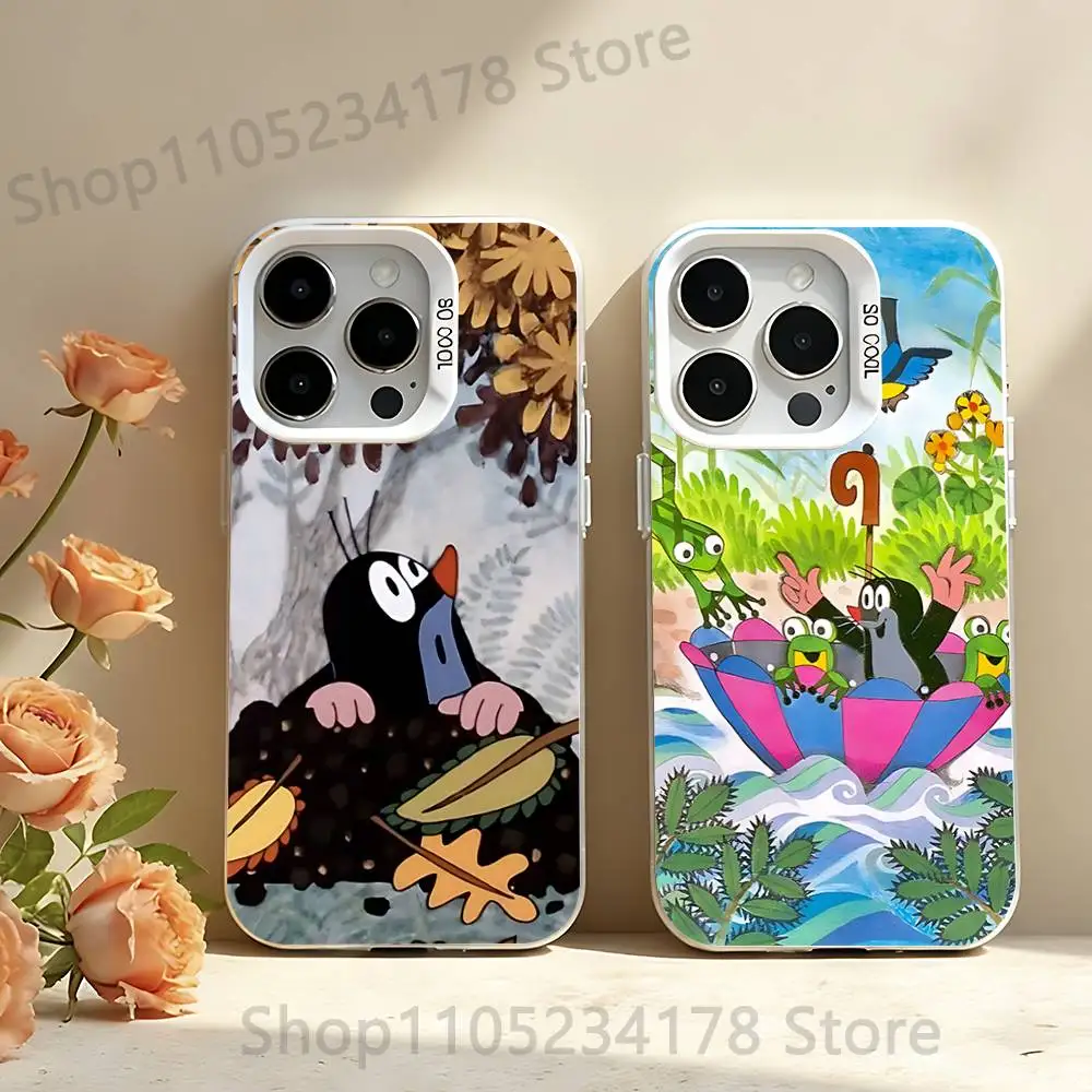 

Cartoon Littles M-Mole Phone Case For iPhone 17,16,15,14,13,12,11,Pro,Max,Plus,SE,Air,Mini Anti Fall White Bumper