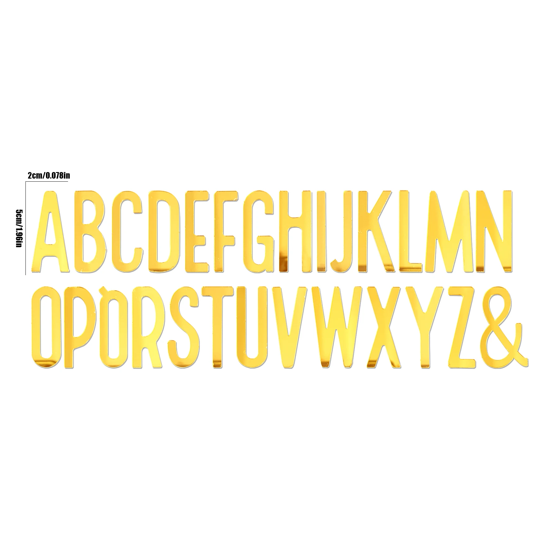 1 Set Goldene Acryl 26 Englische Buchstaben und Zahlen Tortendekoration für Geburtstag Hochzeit Party Personalisierte DIY Kuchen-Deko-Zubehör – Detail 8