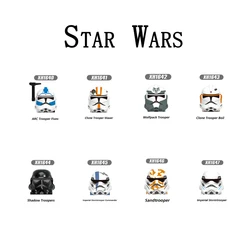 Brick Figure importer décennie ks, X0305, X1640, X1641, Hull Trooper, Fives Clone Trooper, Waxer, Wolfpack Trooper, X1642