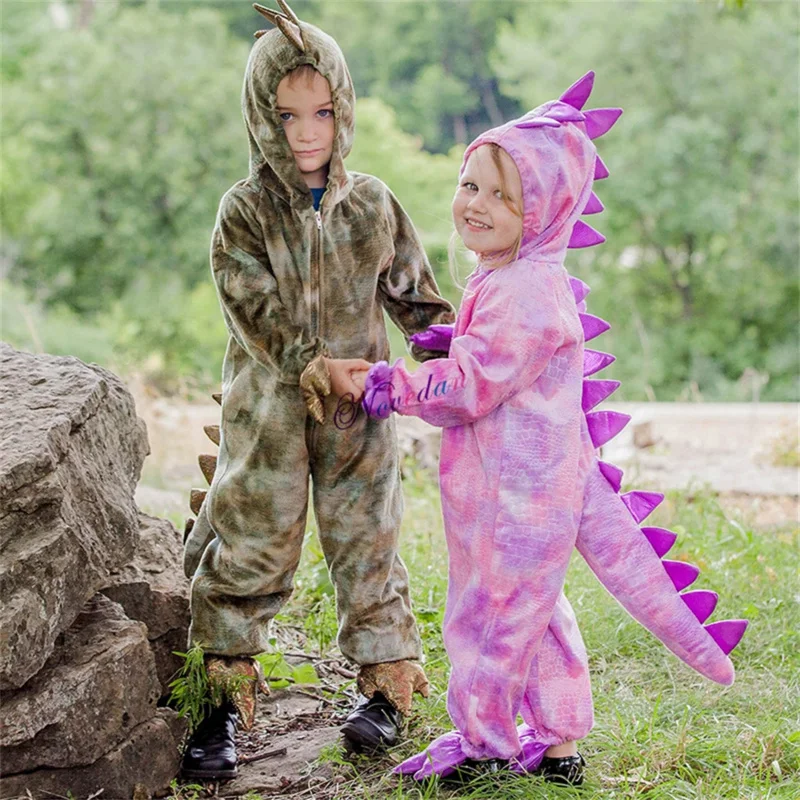 T Rex dinozor kostüm çocuklar maskot Cosplay Tyrant Saurio Rex Dino Dino sia Dinossauro cadılar bayramı için erkek kız Cosplay komik Suit