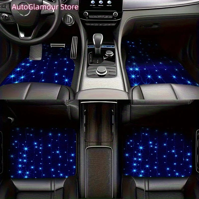 

[Christmas Halloween] 4pcs Universal Sedan SUV Car Mats, Logo Theme Elements Suitable for All Vehicle Front and Rear Seats, Styl