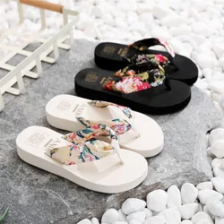 Chanclas de plataforma para mujer, sandalias con cuña para exteriores, ocio, playa, tendencia, verano, 2024