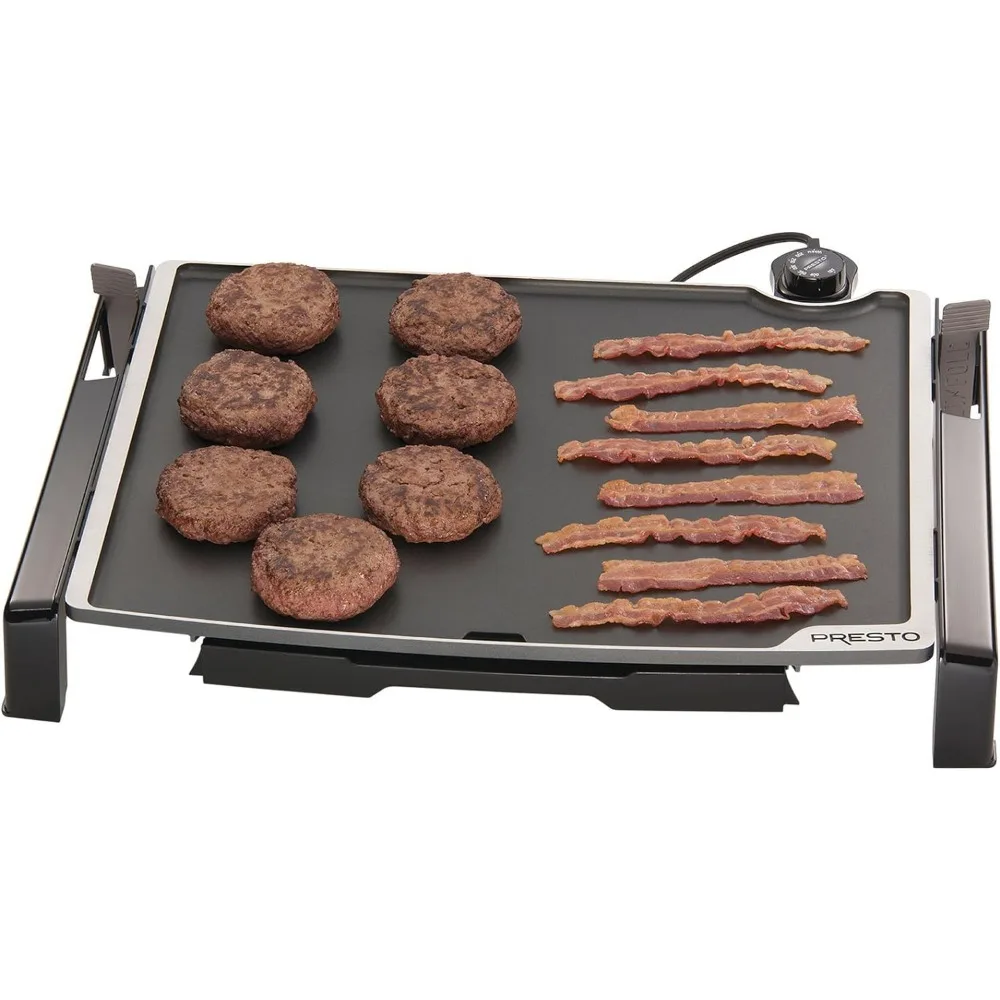 Presto Electric Tilt-N-Fold Griddle, Preto, 19 "X 15", 07073