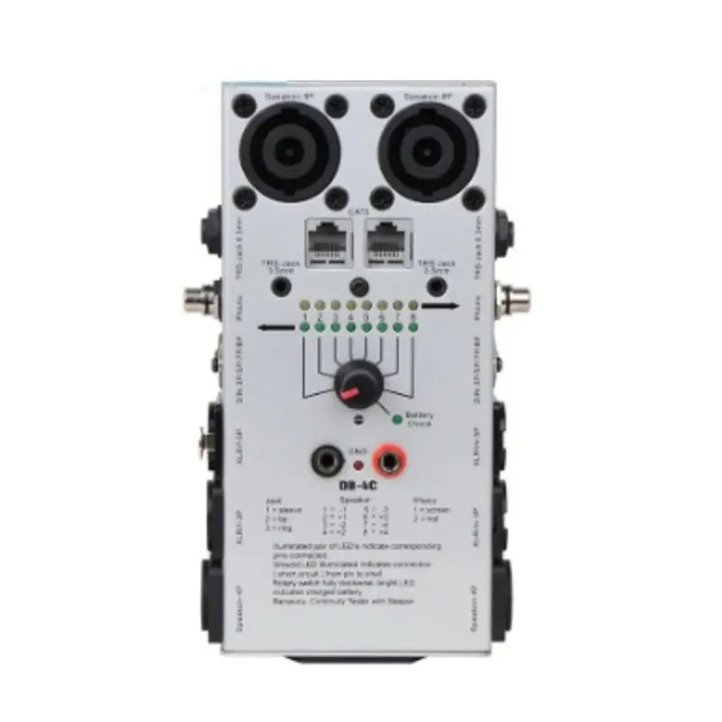 AA60 DB-4C Multi Audio Cable Tester, TRS XLR Audio Network Cable Detector for Stage Recording Studio