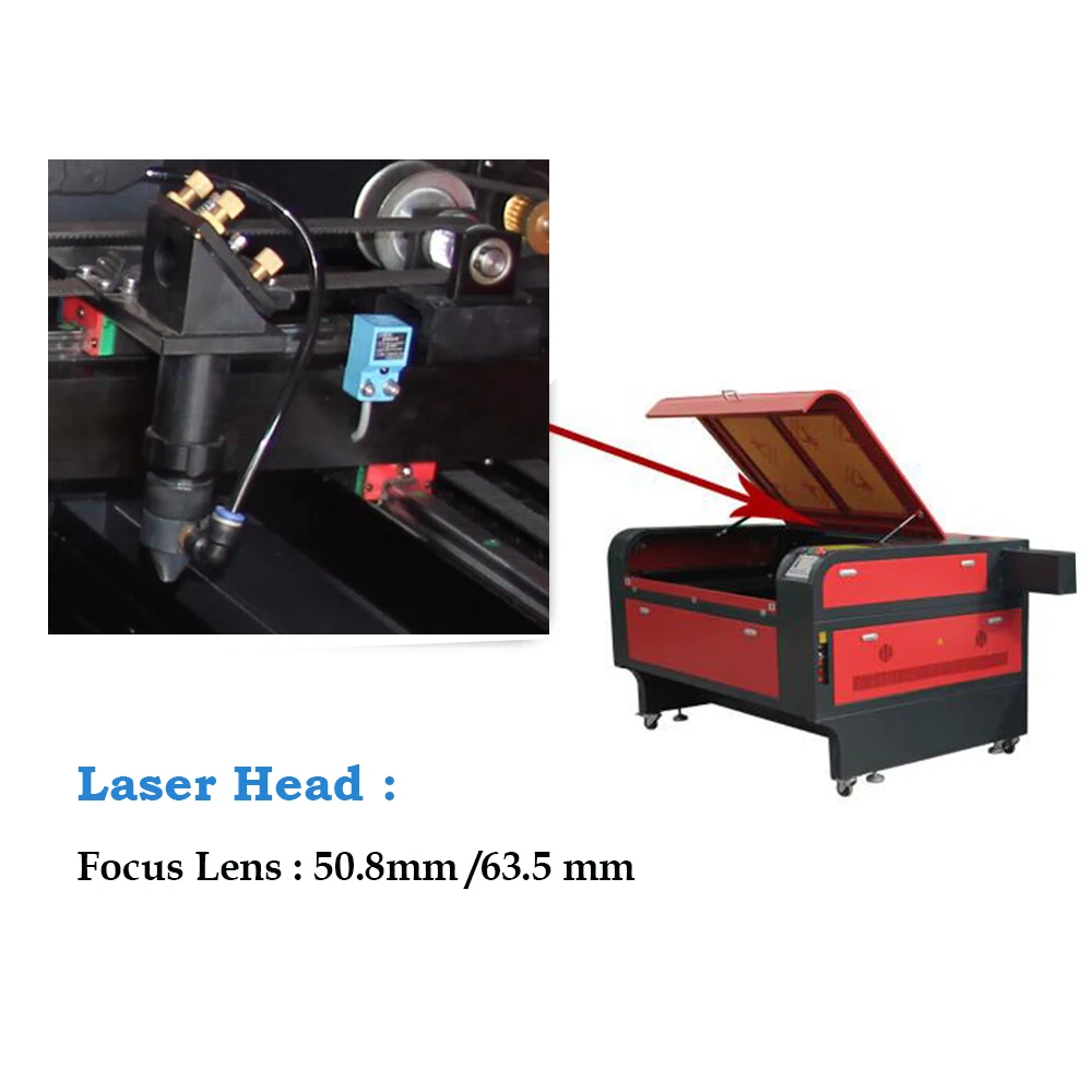 Tête laser de découpe de métal, pièces de machine laser, 60W, co2