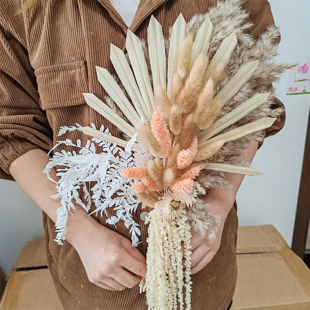 Boho Natural Dried Flower Pampas Grass Bridal Bouquet Dried Flower Bouquet,Bedroom Decor Aesthetic,Home,Wedding Table Decoration