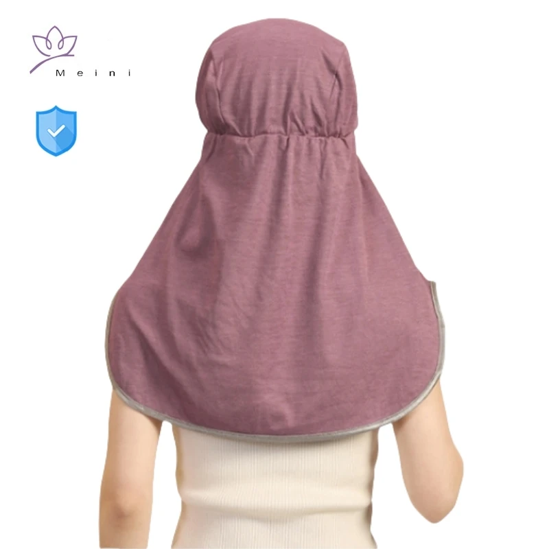 Electromagnetic radiation protective 100%/Modal silver fiber head hood protect full face, neck, thyroid Anti-adiation head hood