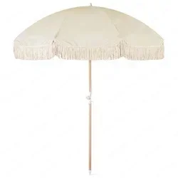 Umbrella Beach Umbrella  Tassels Custom Logo  with Fringe UV Sun Protect High Quality  Outdoor Parasol Garden