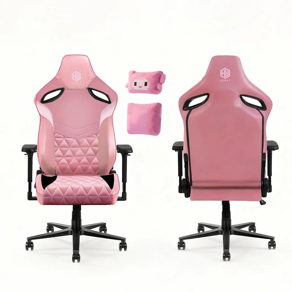 

Racing Style Office PU Leather Ergonomic Swivel Chair Lumbar Support 4D Adjustable Armrest Aluminum Alloy Base Gaming BIFMA