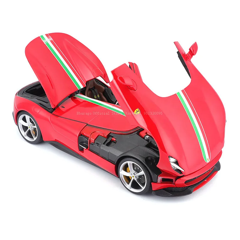 Bburago-Coche de juguete modelo coleccionable, vehículo estático fundido a presión, edición dura, FERRARI MONZA SP1, 1:18, novedad de 2020