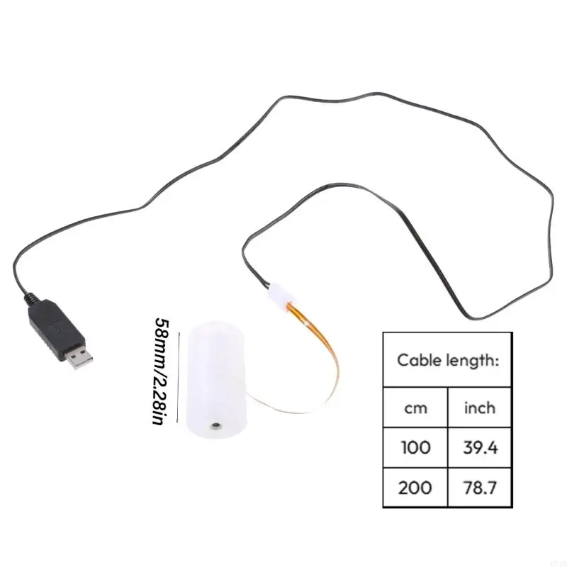 USB 5 فولت إلى 6 فولت LR20 D الدمية البطارية القضاء على كابل لبطارية 4 قطعة LR20 D للعبة ، وحدات التحكم ، سخانات المياه بالغاز #6