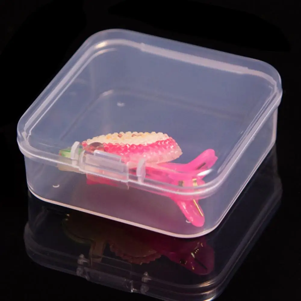 PP Square Storage Case Collection Box Jewelry Storage Case  Business Card Holder Plastic Storage Case Small Boxes