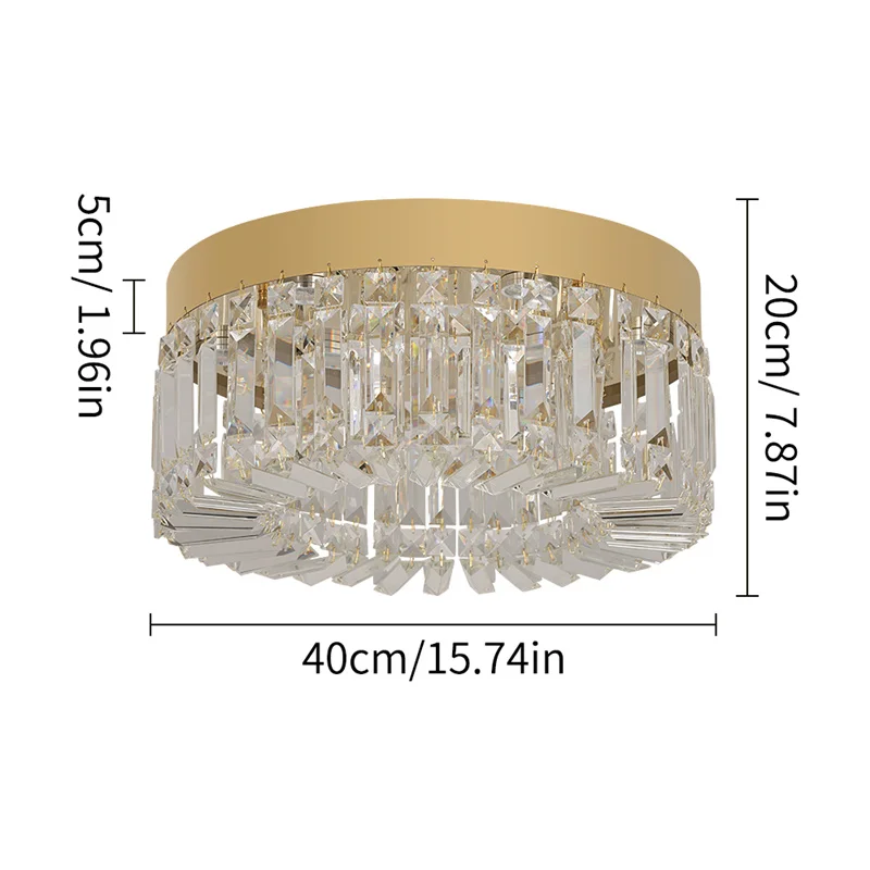 Modern Ceiling Lamp Crystal Led Chandelier Bedroom Lustre Fixture Pendant Light Home Decor K9 Luxury Hanging Luminaire Plafonier image 3