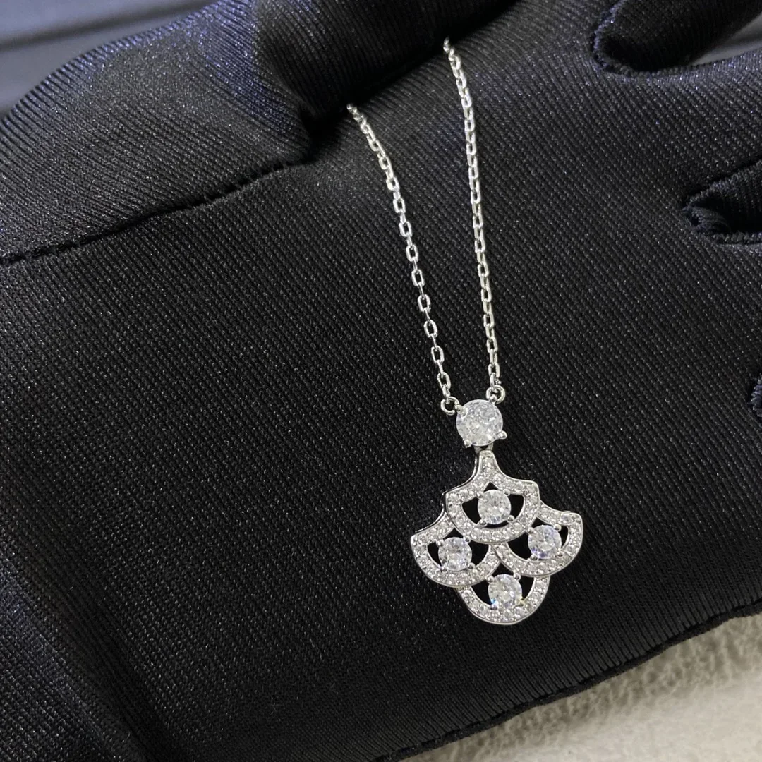 

New Multi Layer Full Diamond Skirt Necklace