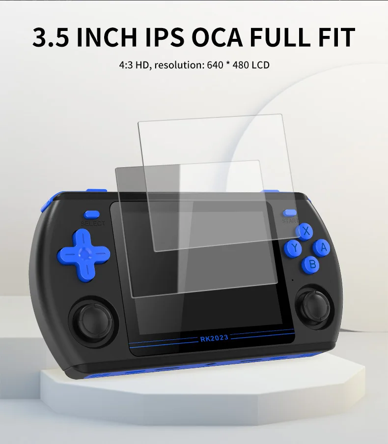 YUNYI Konsol Game Reto Baru RK2023 Konsol Video Game Chip Layar 3.5 Inci Speaker Ganda Stereo Konsol Game Genggam Anak-anak