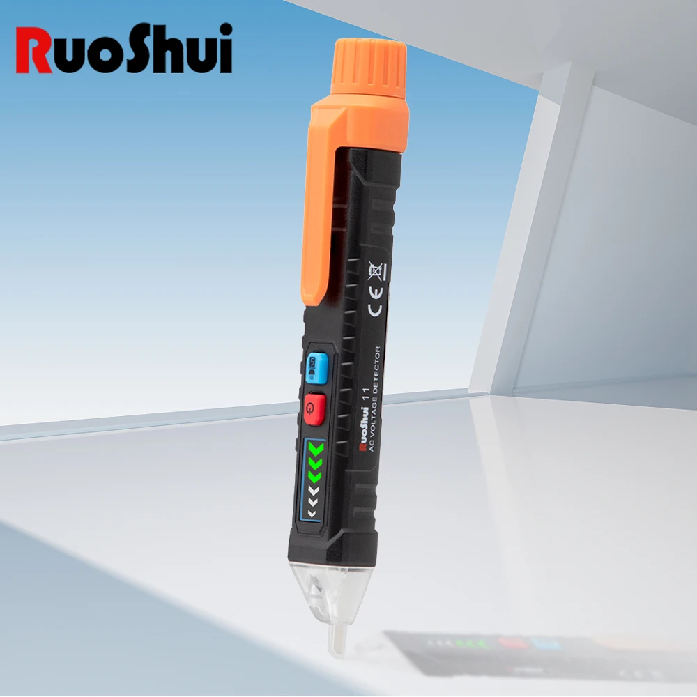 

RuoShui Brand Voltage Detector Pen Meter Non-contact 12-1000V Sensitivity Socket Wall Electric Power Sensor Tester