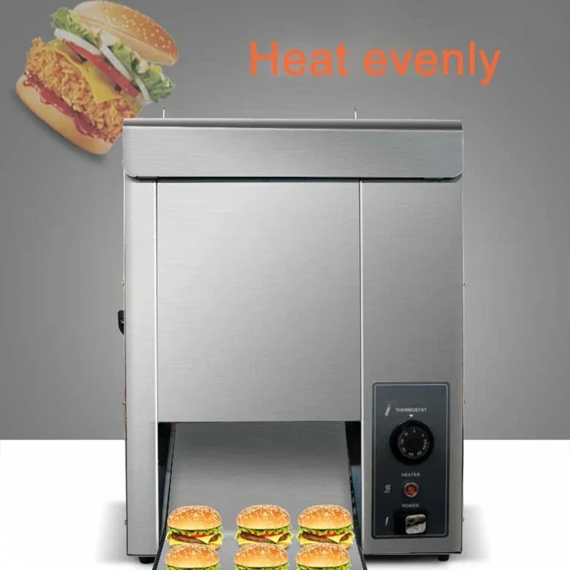 Automatic Vertical Hamburger Bun Toaster Machine, High-End Chain Type, Multi-Function Baking, 220V