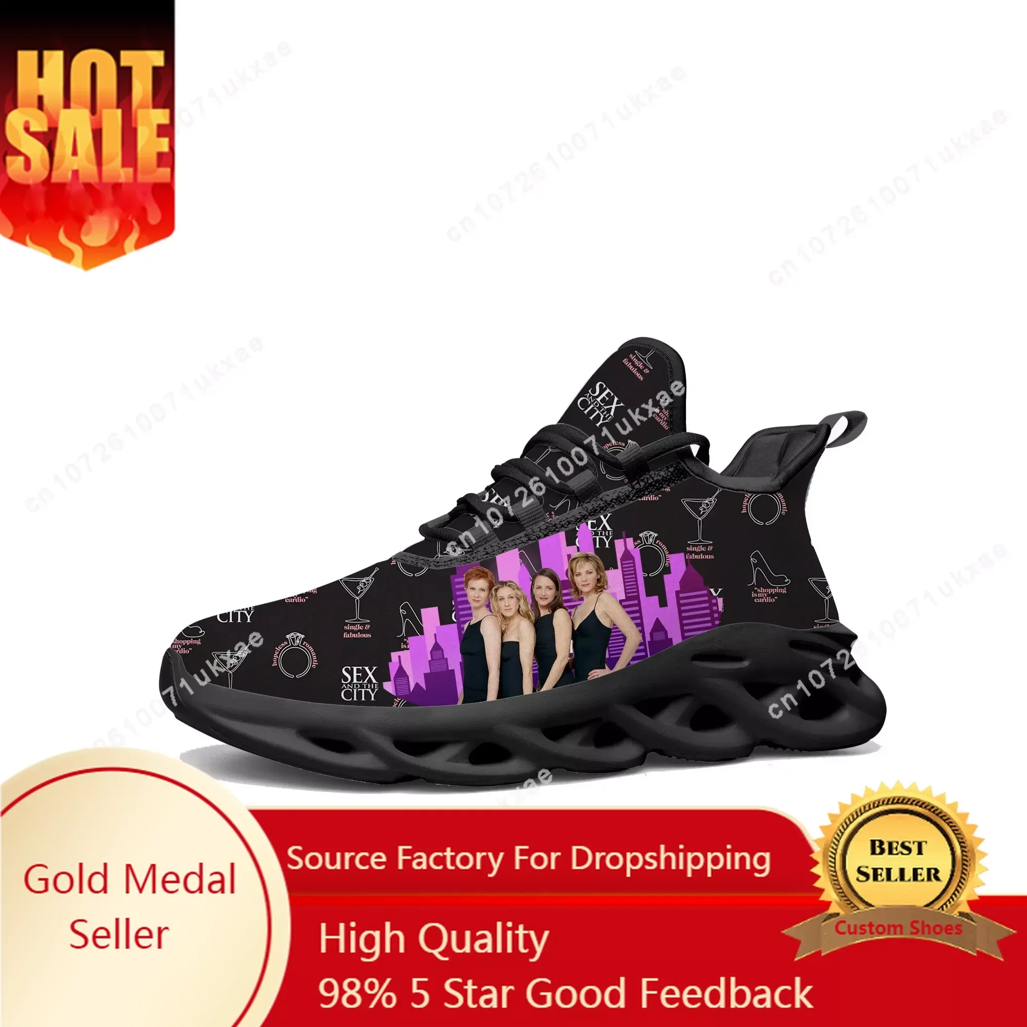 Sex and the City Flats Sneakers Mens Womens Sports Running Shoes High Quality Samantha Sneaker Lace Up Mesh Footwear custom Shoe