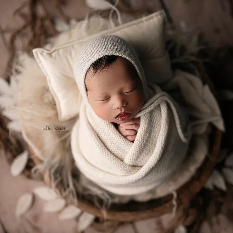 Almohada de terciopelo para recién nacido, accesorios de fotografía, tocado de pajarita y cojín de modelado, juegos de alfombrilla, accesorios para sesión de fotos de bebé