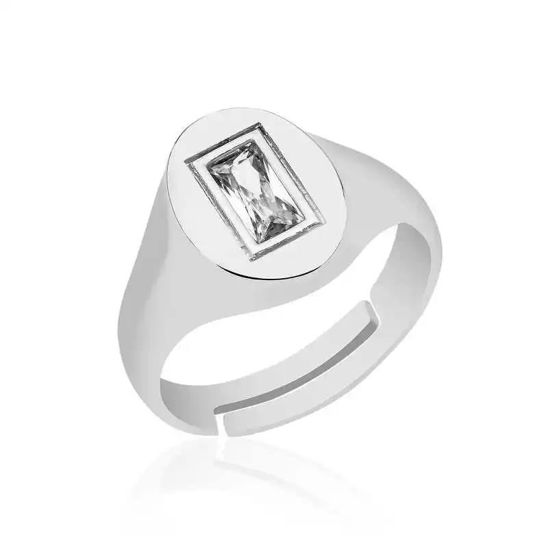 Silver Adjustable Baget Sterling Knight Templar Ring