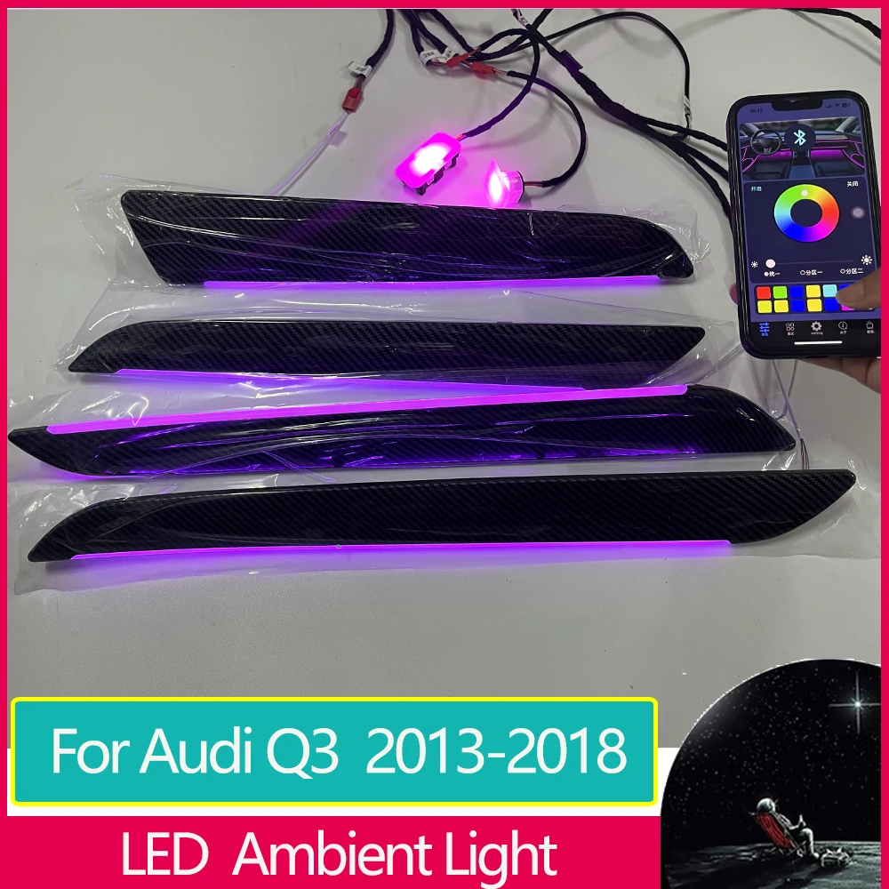 For Audi Q3  2013-2018 MMI Control Decorative LED Atuo Neon Atmosphere Lamp illuminated Strip