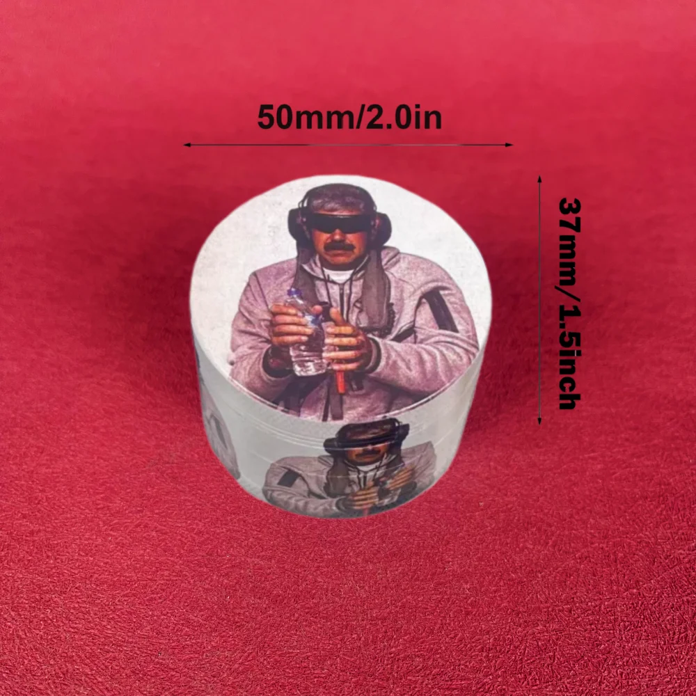 Moedor de Ervas de 2 Polegadas, Triturador de Metal de 4 Camadas, Moedor de Sal e Especiarias, Acessórios para Fumar Cigarros e Tabaco