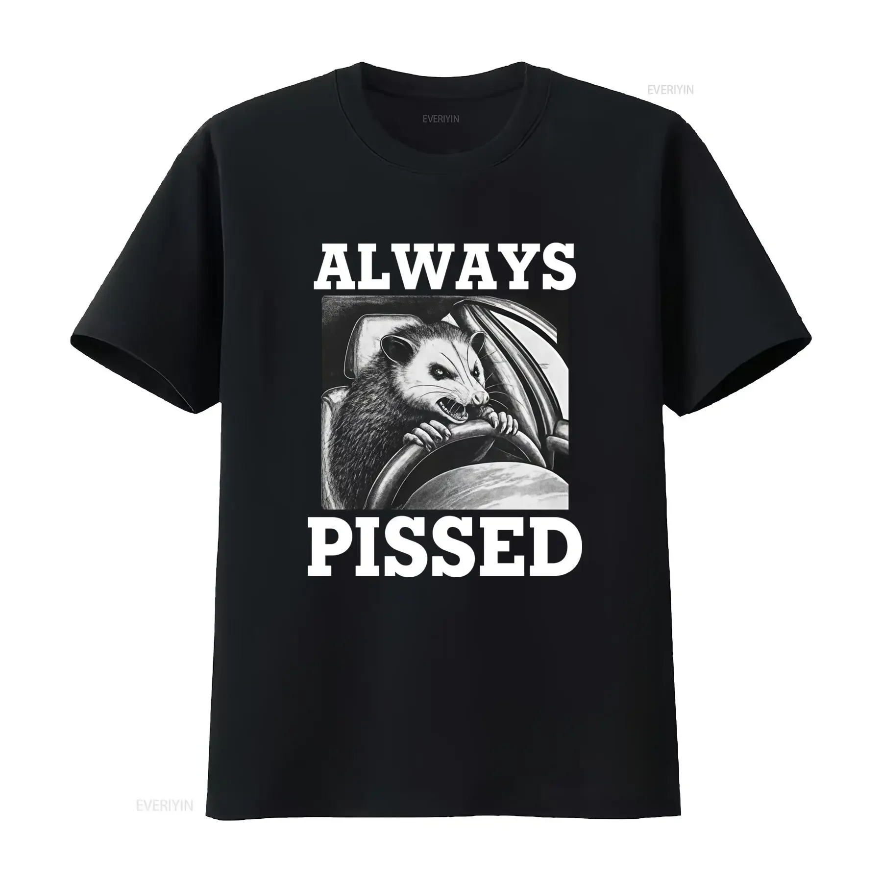 Boze Possum Altijd Pisserig T Shirt Grappige Road Rage Dier Meme Humor S 5XL vintage Washed Top For Everyday Wear Comfortable