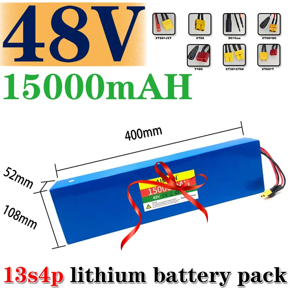 

48V 15Ah 18650 lithium 13S4P battery pack with BMS suitable for Kugoo M4/M4 Pro/Max Speed to replace built-in batteries