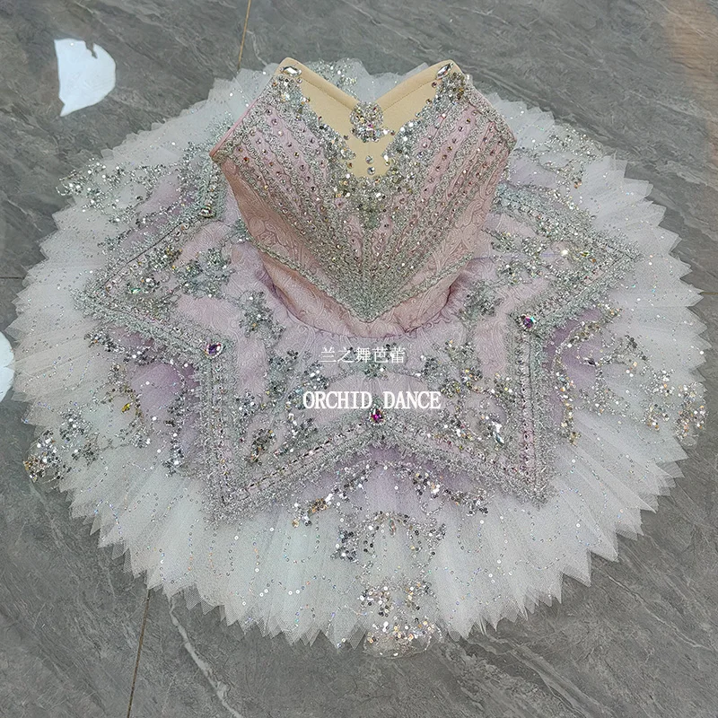 ชุดบัลเลต์สีชมพูสำหรับเด็กผู้หญิง ผู้หญิง และผู้ใหญ่ รุ่น BT2507053 ขนาดและสีตามสั่ง