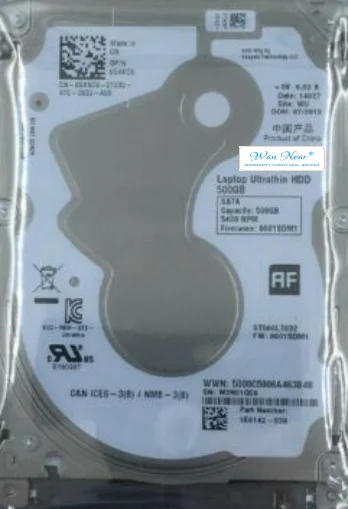 

Для ультратонкого 500GB SATAIII 5400 RPM 2,5 "ST500LT032 5 мм