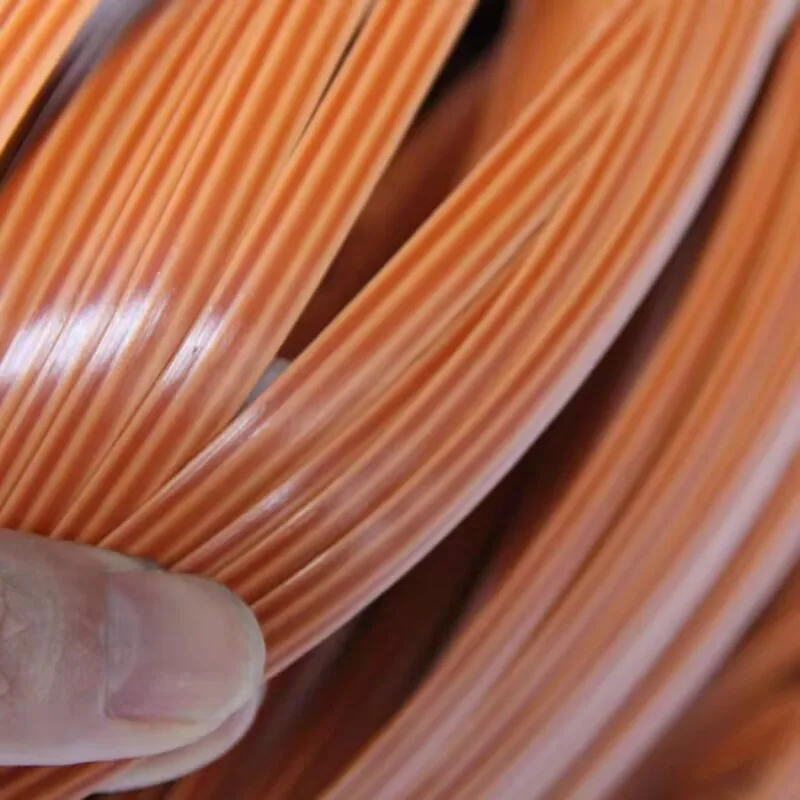 Plástico PE Rattan Material de tecelagem, Flat Synthetic Rattan, Knit and Repair Chair Table, café gradiente, 500g, 8mm de largura