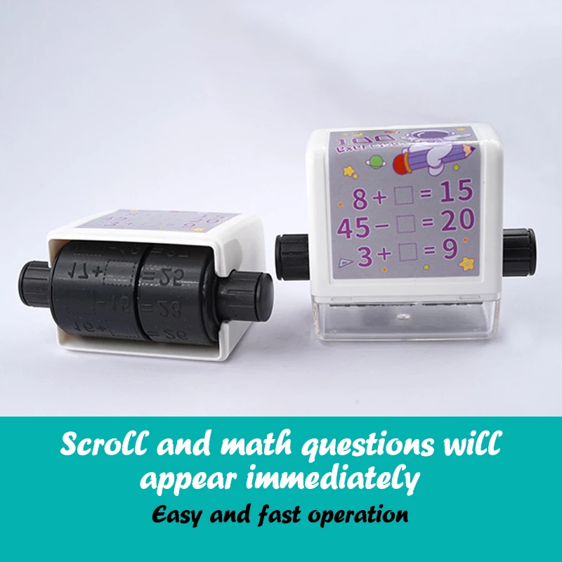 Teaching Stamp 2 In 1Fill In The Blank Roller Reusable Math Roller Stamp Design Digital Stamp Within 100 Math Practice