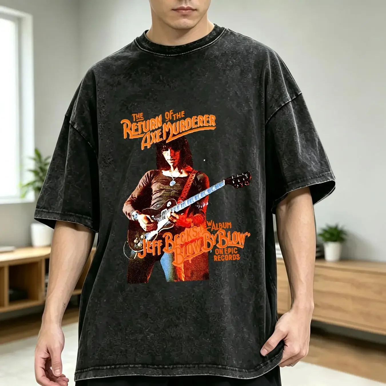 washed T Shirt Rare Jeff Beck Live  Men S 5XL 1D1759 vintage Washed Stylish Stretched Versatile fashion Comfortable