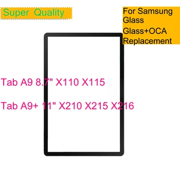 10 sztuk / partia dla Samsung Galaxy Tab A9 X110 X115 Panel dotykowy Tablet A9+ Plus X210 X215 X216 Przednie zewnętrzne szkło LCD z OCA