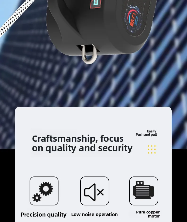 "Electric Rope Ascender - Cordless Lithium-Powered Climber for HVAC Installation & Industrial Lifting"