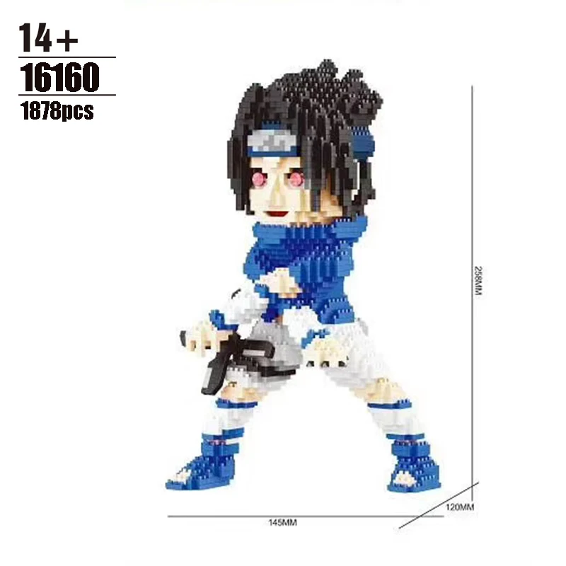 5 Styles Naruto Series Kakashi Naruto Sasuke Microparticle Building BlocksCreative Puzzle Assembling ToysPuzzle Anime Model Toys