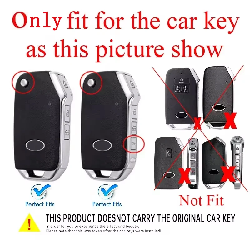 For Kia GTLine Sportage Ceed Xceed Sports K5 Seltos 2019 2020 2022 2023 Zinc Alloy Leather Car Logo Key Case Cover Keyring Shell