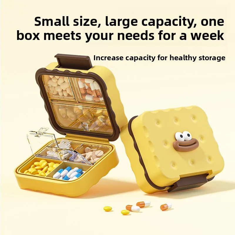 

seven-day pill organizer, drawer-type travel mini jewelry storage, portable pill box