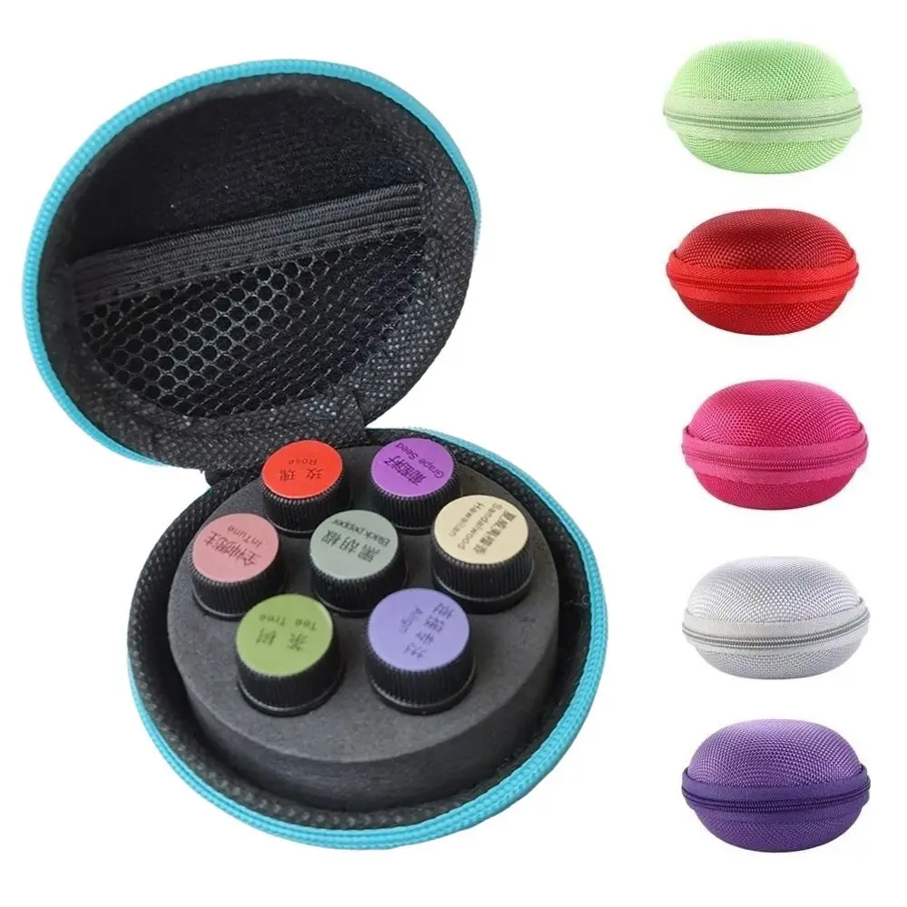 EVA Foam Insert Essential Oil Storage Bag Portable Polyester Roller Bottle Carrying Case Multi Slot Interior Essential Oil Case