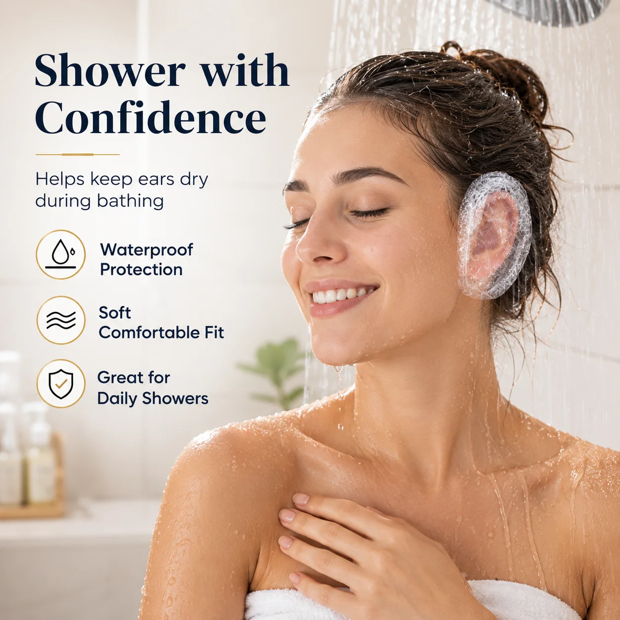 50/100 Pcs Disposable Transparent Plastic Waterproof Hair Dye Ear Covers - Hygienic Single-Use Ear Protectors for Hairdressers,