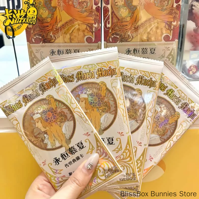 kayou-en-stock-autenticas-tarjetas-coleccionables-de-arte-premium-de-la-coleccion-heritage-de-mucha-floral-fantasy-vol1-juguete-de-regalo