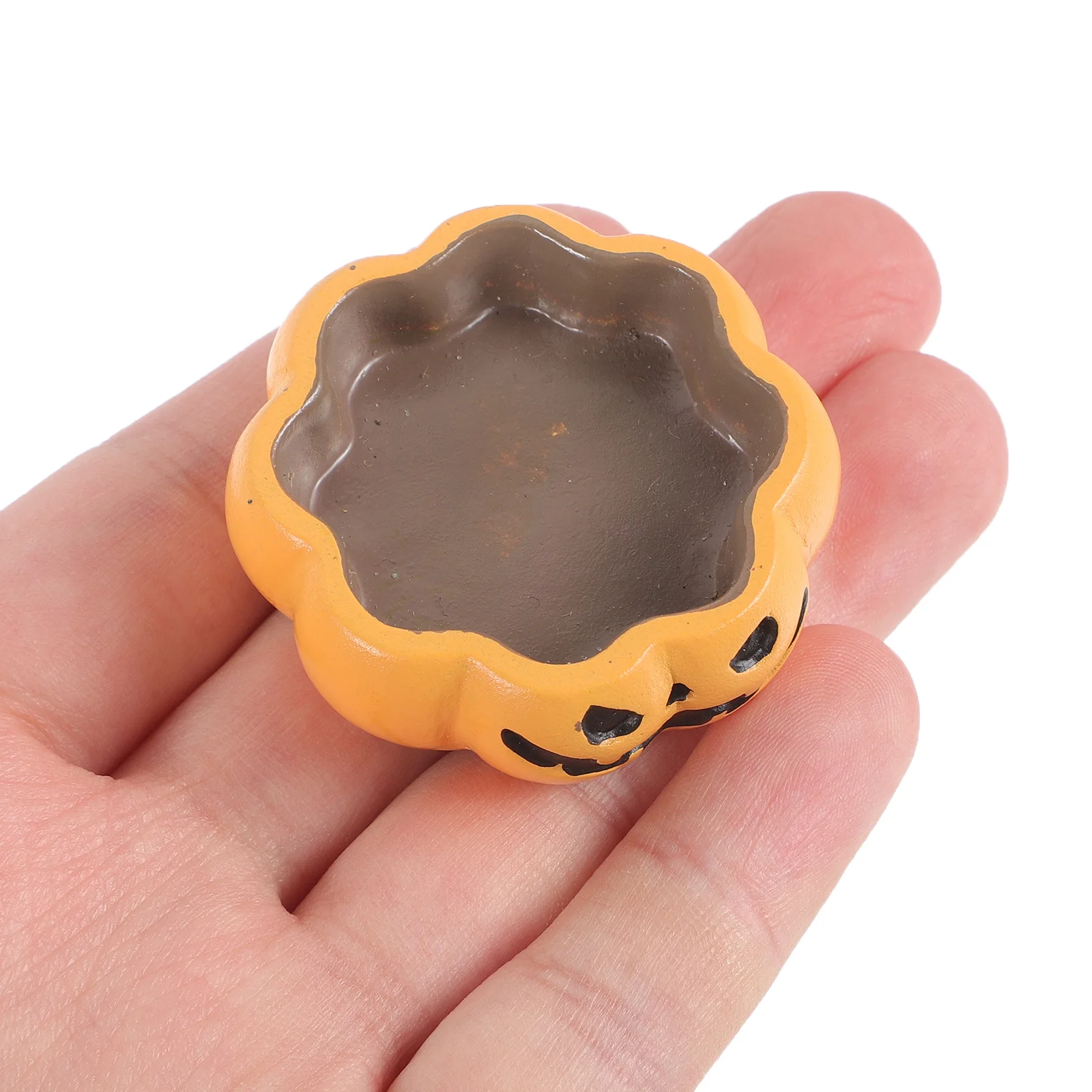 

Stable Resin Reptile Water Bowl Feeding Dish Pumpkin Shape Food Container for Small Reptiles Tortoises Lizards Snakes