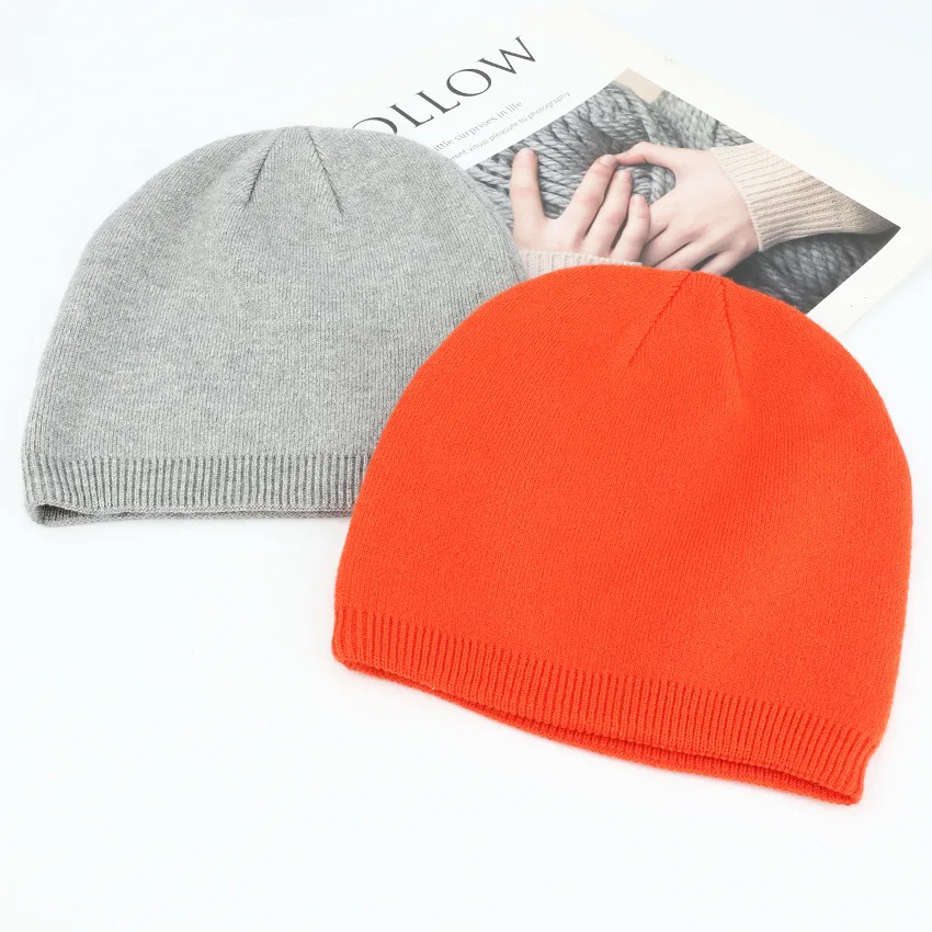 New Unisex Autumn Hat Solid Color Wool Cap Warm Soft Beanies Winter Hat For Women Outdoor Female Skullies Bonnets Gift Wholesale