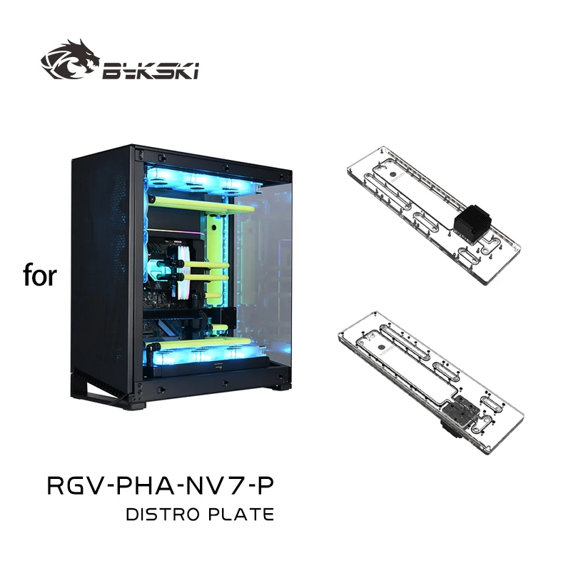 Bykski RGV-PHA-NV7-P Acrylic Distro Plate /Board Reservoir for PHANTEKS NV7 Computer Case /High Quality Acrylic /Combo DDC Pump